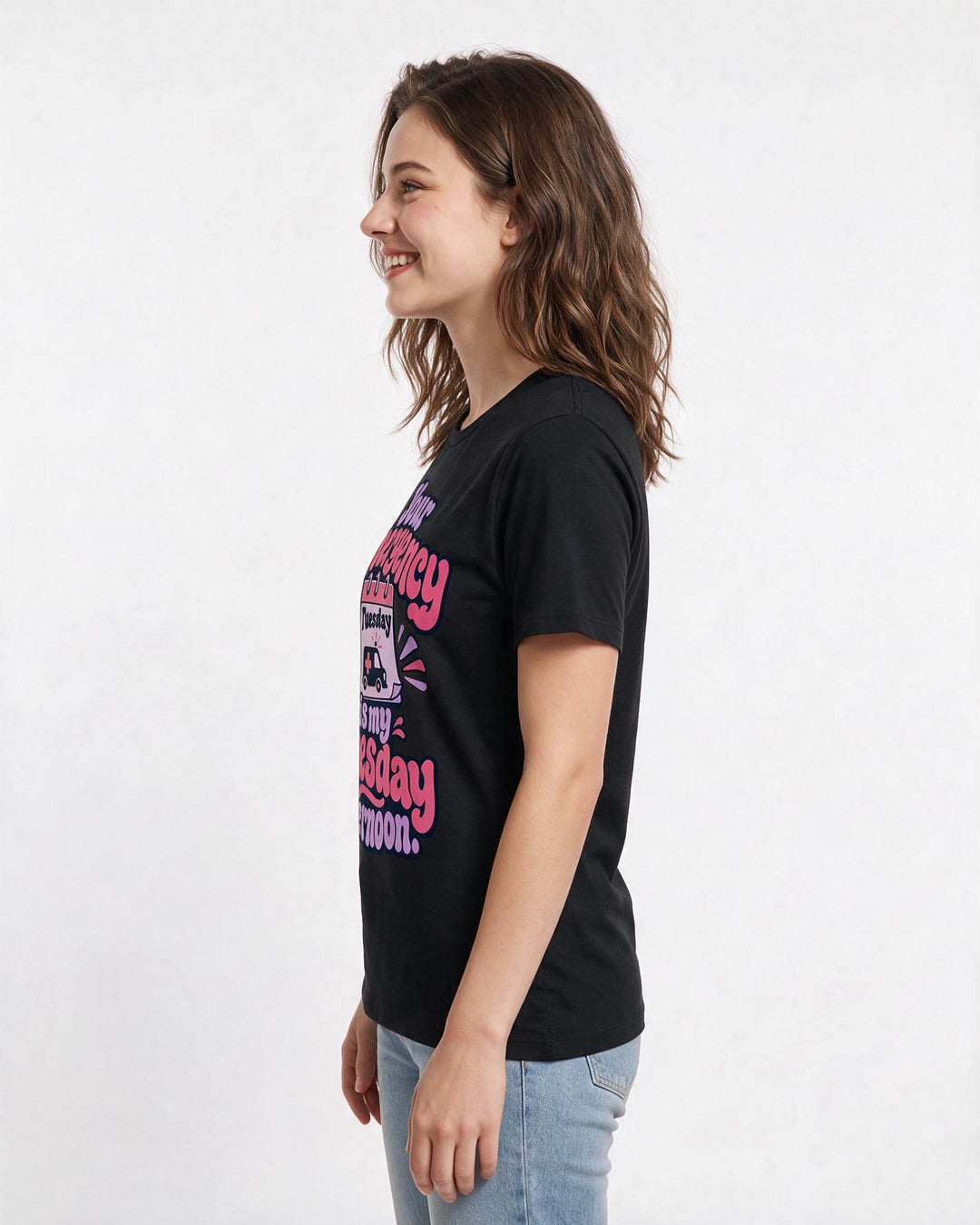 Nurse Black T-Shirt for Women – Nursing Life Graphic Tee product image 2