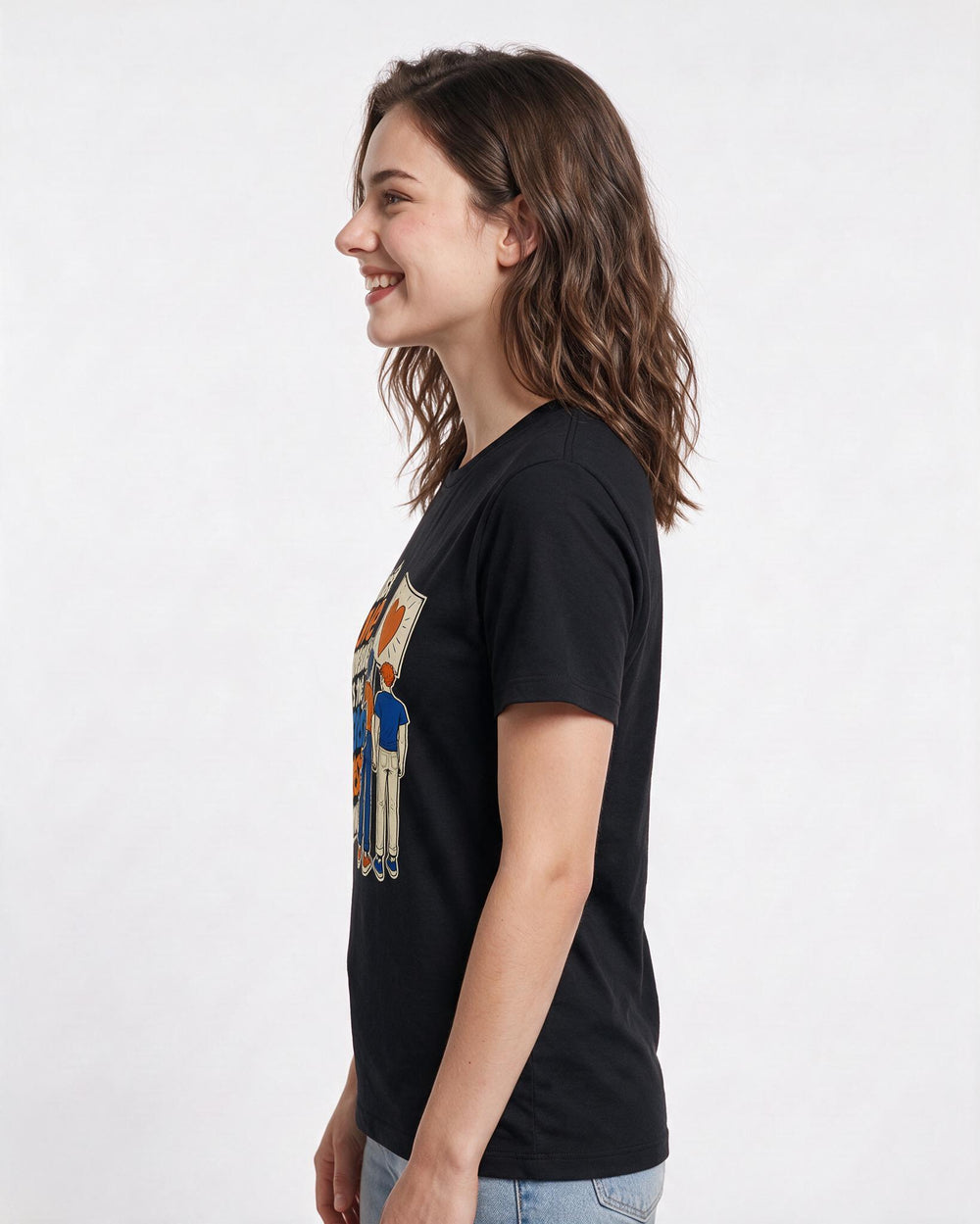 Pride Women's Black T-Shirt – I just love someone; it's the greatest protest I know. product image 2