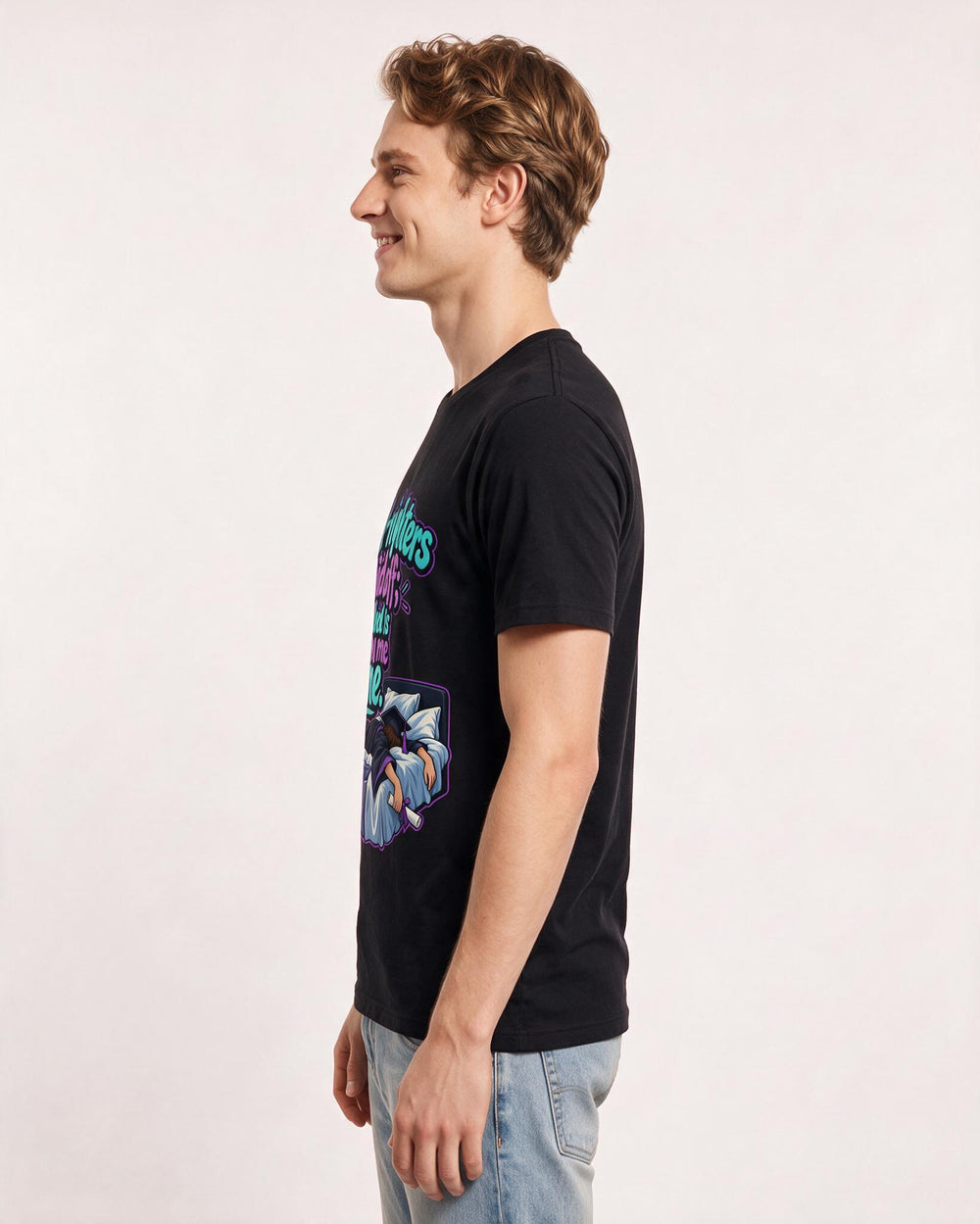 Graduation Black T-Shirt for Men – Everyday Expression Graphic Tee product image 2