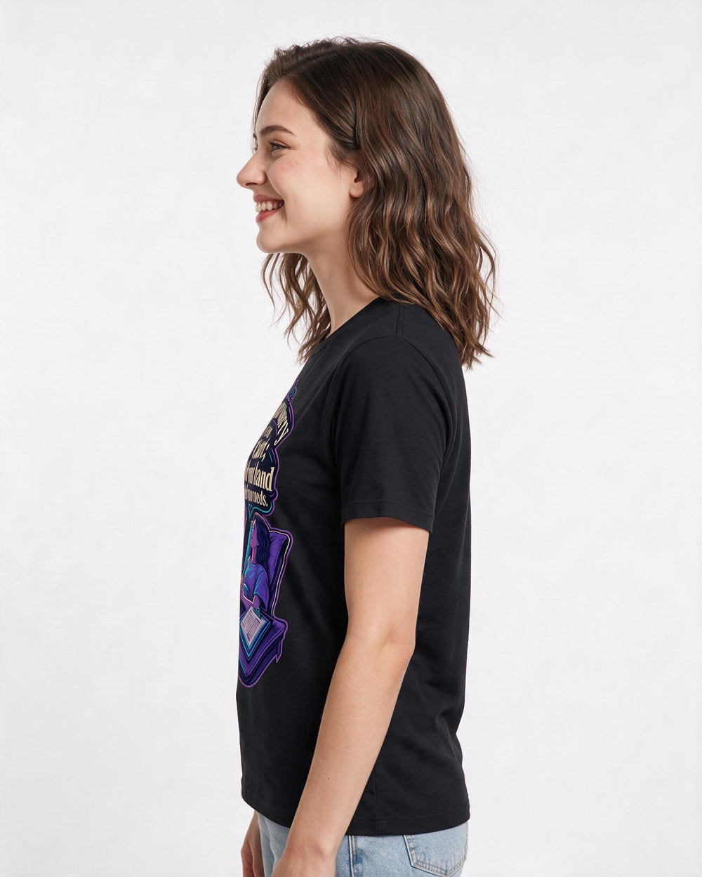 Nurse Women's Black T-Shirt – Saw your worry before your chart; held your hand before your meds. product image 2