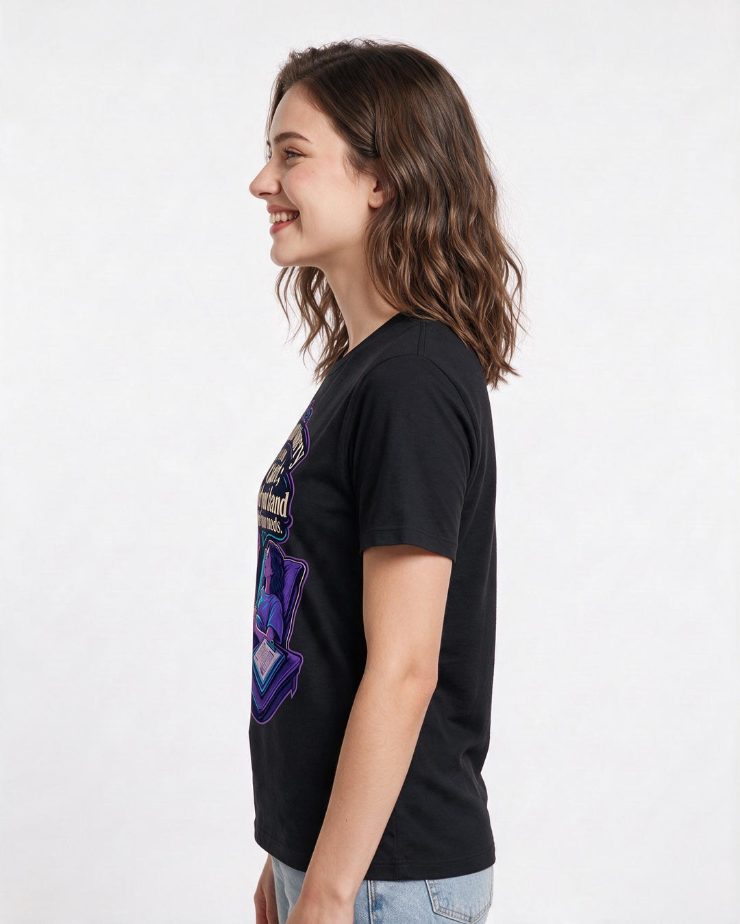 Nurse Women's Black T-Shirt – Saw your worry before your chart; held your hand before your meds. product image 2