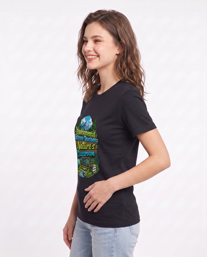 Environmental Science Teacher: Nature's Classroom Women's Black T-Shirt product image 3