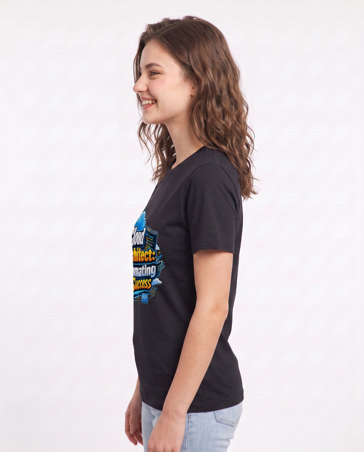 Cloud Architect: Automating My Success Women's Black T-Shirt product image 3