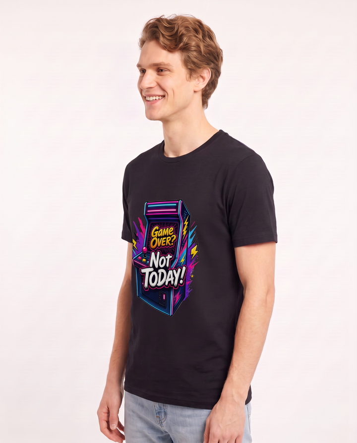 Game Over? Not Today! Men's Black T-Shirt product image 3