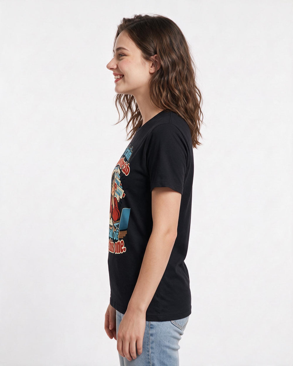 Meme Black T-Shirt for Women – Everyday Expression Graphic Tee product image 2