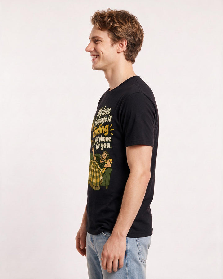Mom Black T-Shirt for Men – Everyday Expression Graphic Tee product image 2