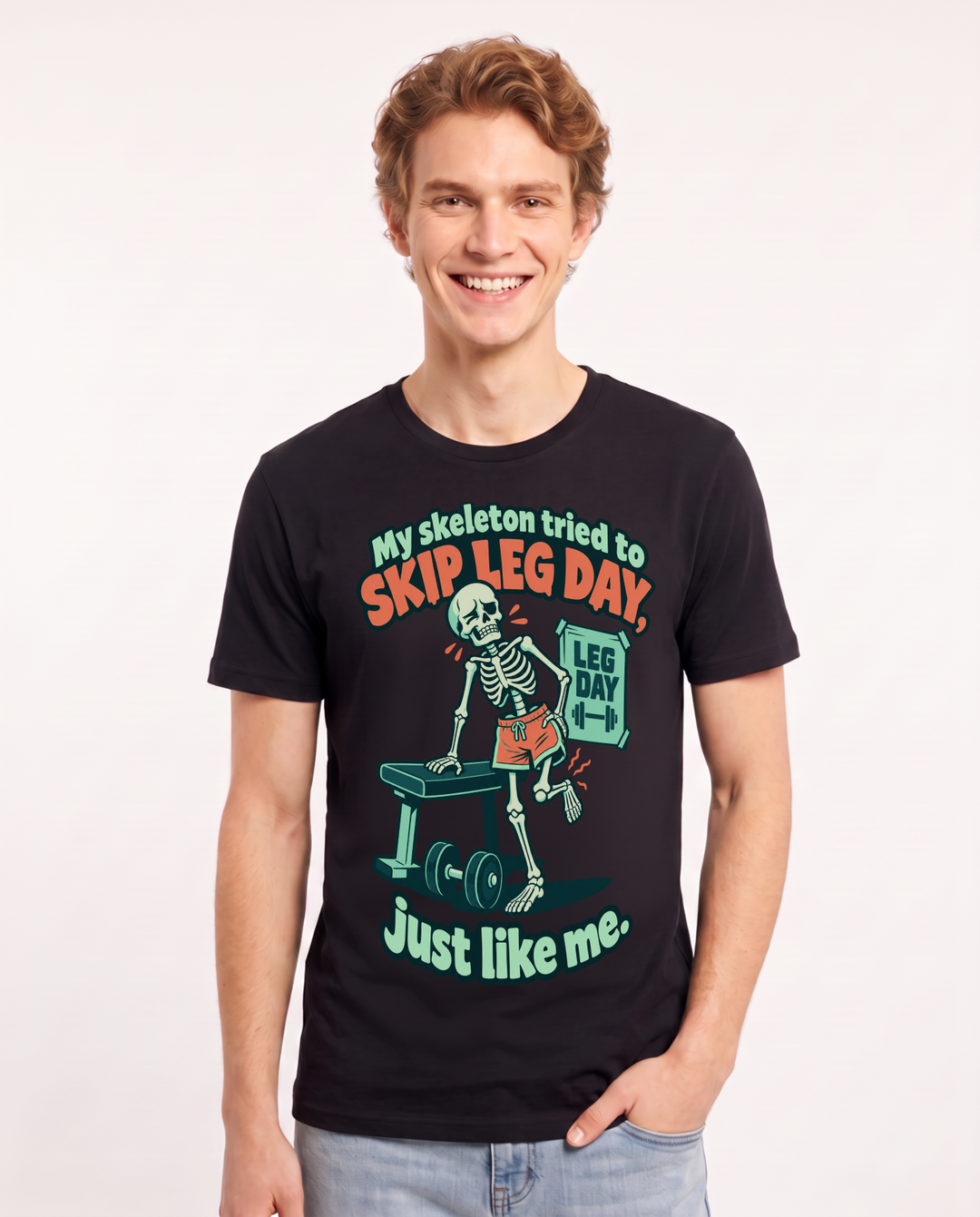 Halloween Black T-Shirt for Men – Halloween Theme Graphic Tee product image 3