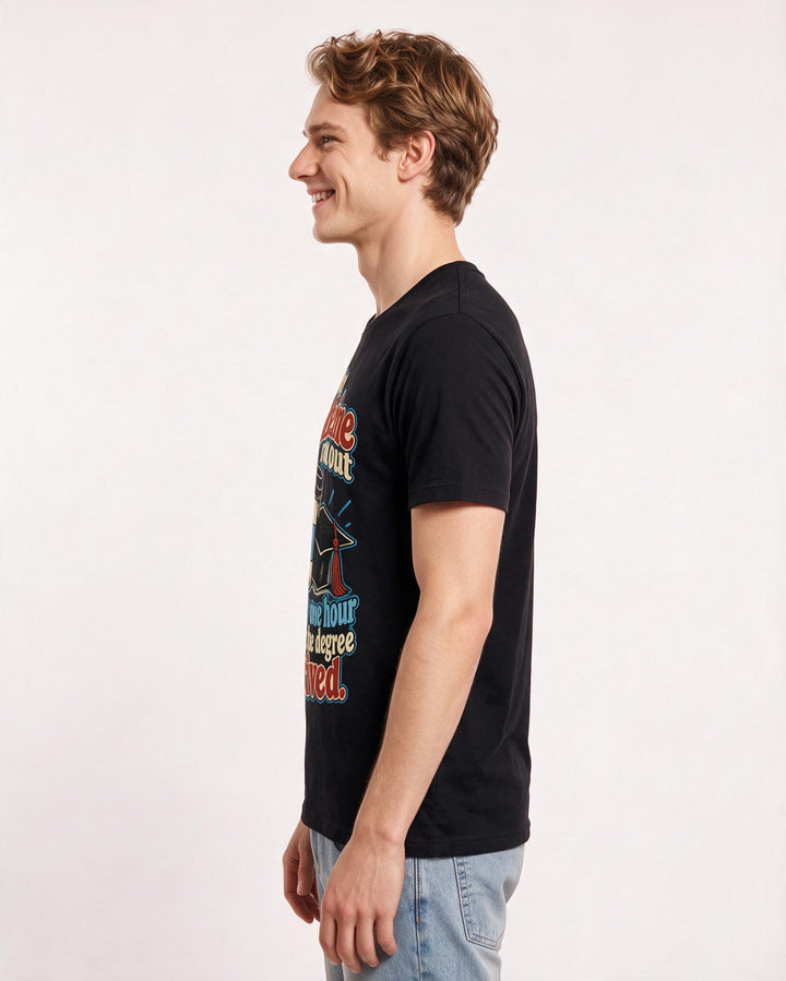 Graduation Black T-Shirt for Men – Everyday Expression Graphic Tee product image 2