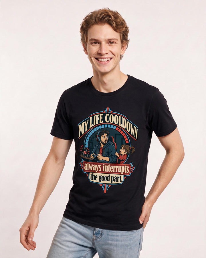 Gaming Black T-Shirt for Men – Game Night Graphic Tee product image 1