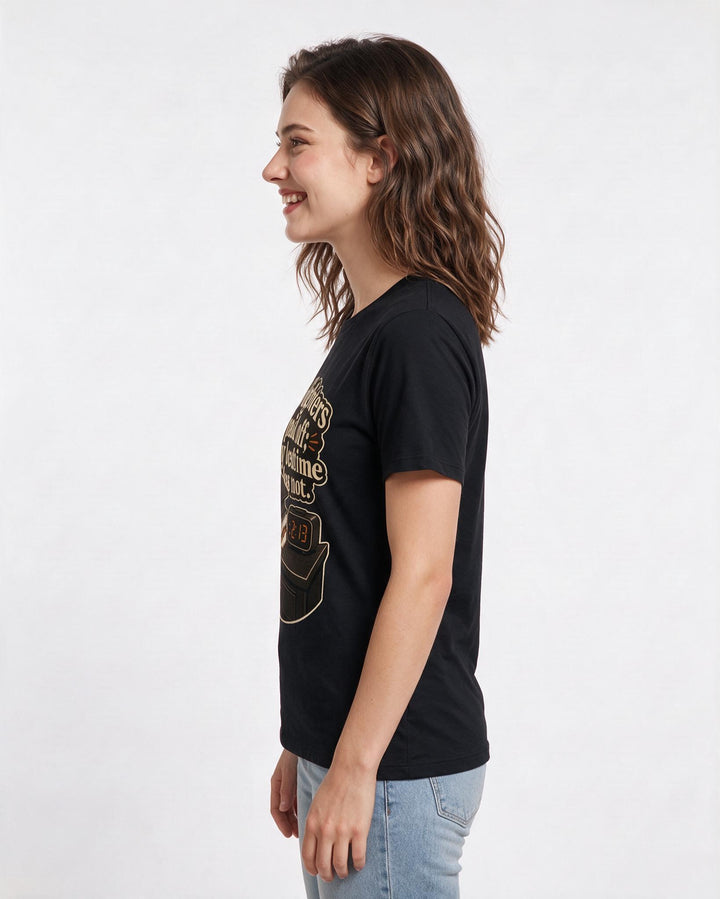 Graduation Black T-Shirt for Women – Everyday Expression Graphic Tee product image 2