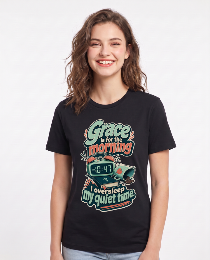 Christian Faith Black T-Shirt for Women – Everyday Expression Graphic Tee product image 3