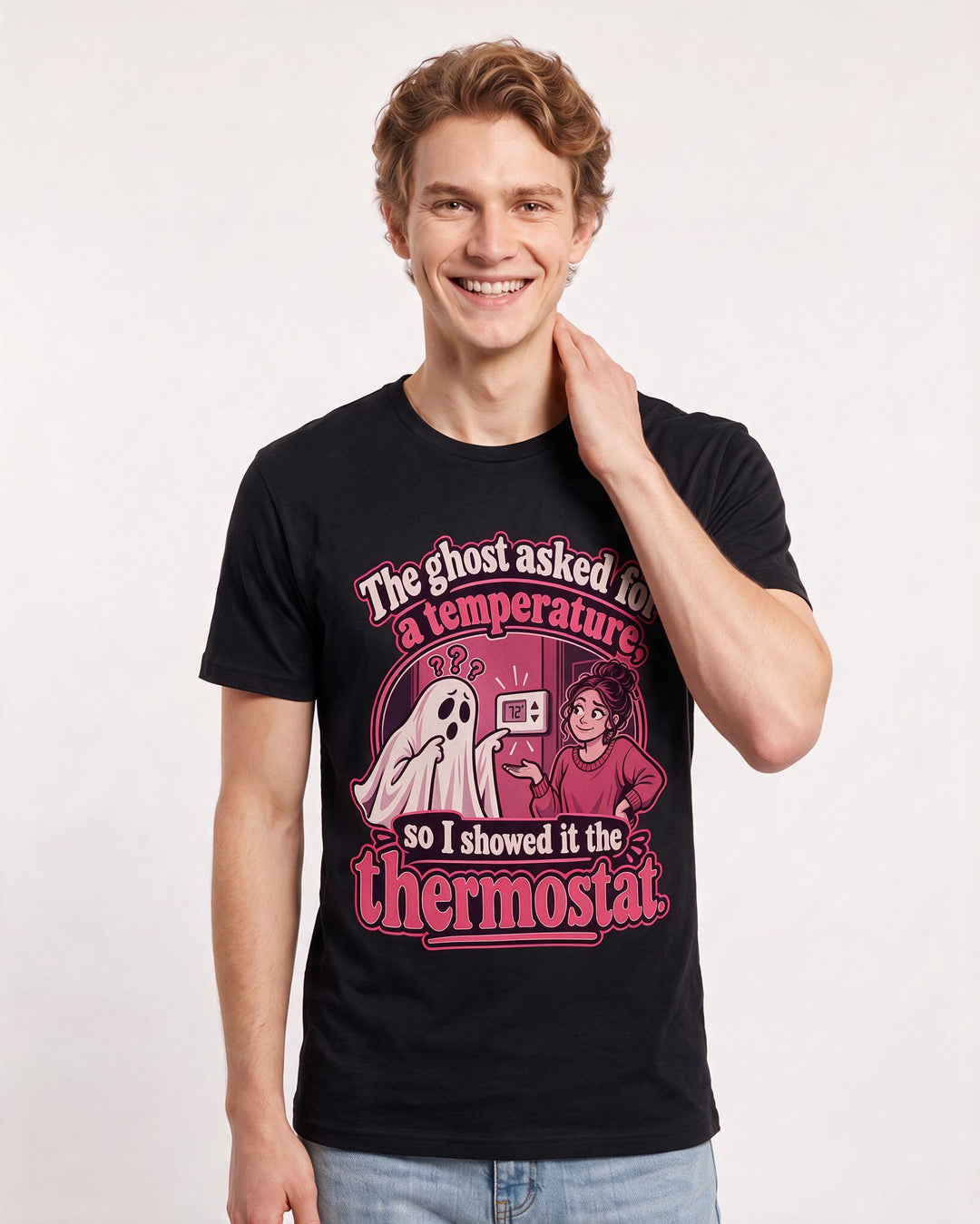 Halloween Black T-Shirt for Men – Halloween Theme Graphic Tee product image 1