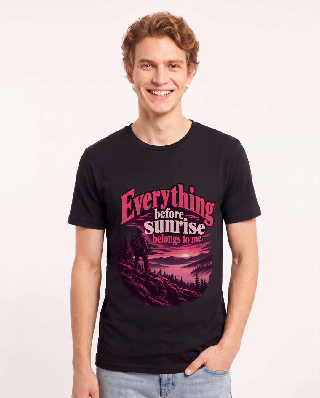 Hunting Black T-Shirt for Men – Everyday Expression Graphic Tee product image 3