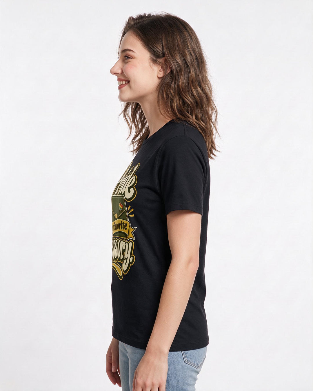 Pride Black T-Shirt for Women – Everyday Expression Graphic Tee product image 2