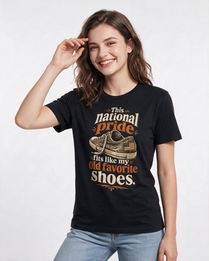 Patriotic Black T-Shirt for Women – Everyday Expression Graphic Tee product image 1