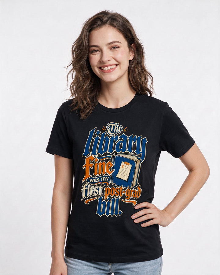 Graduation Black T-Shirt for Women – Everyday Expression Graphic Tee product image 1