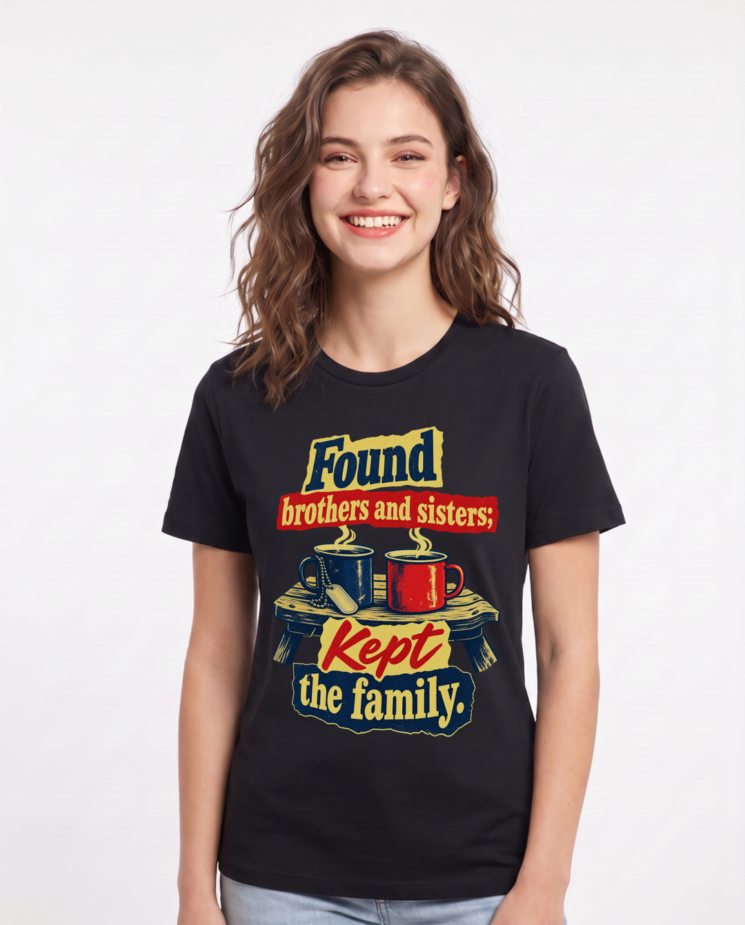 Veteran Black T-Shirt for Women – Everyday Expression Graphic Tee product image 3