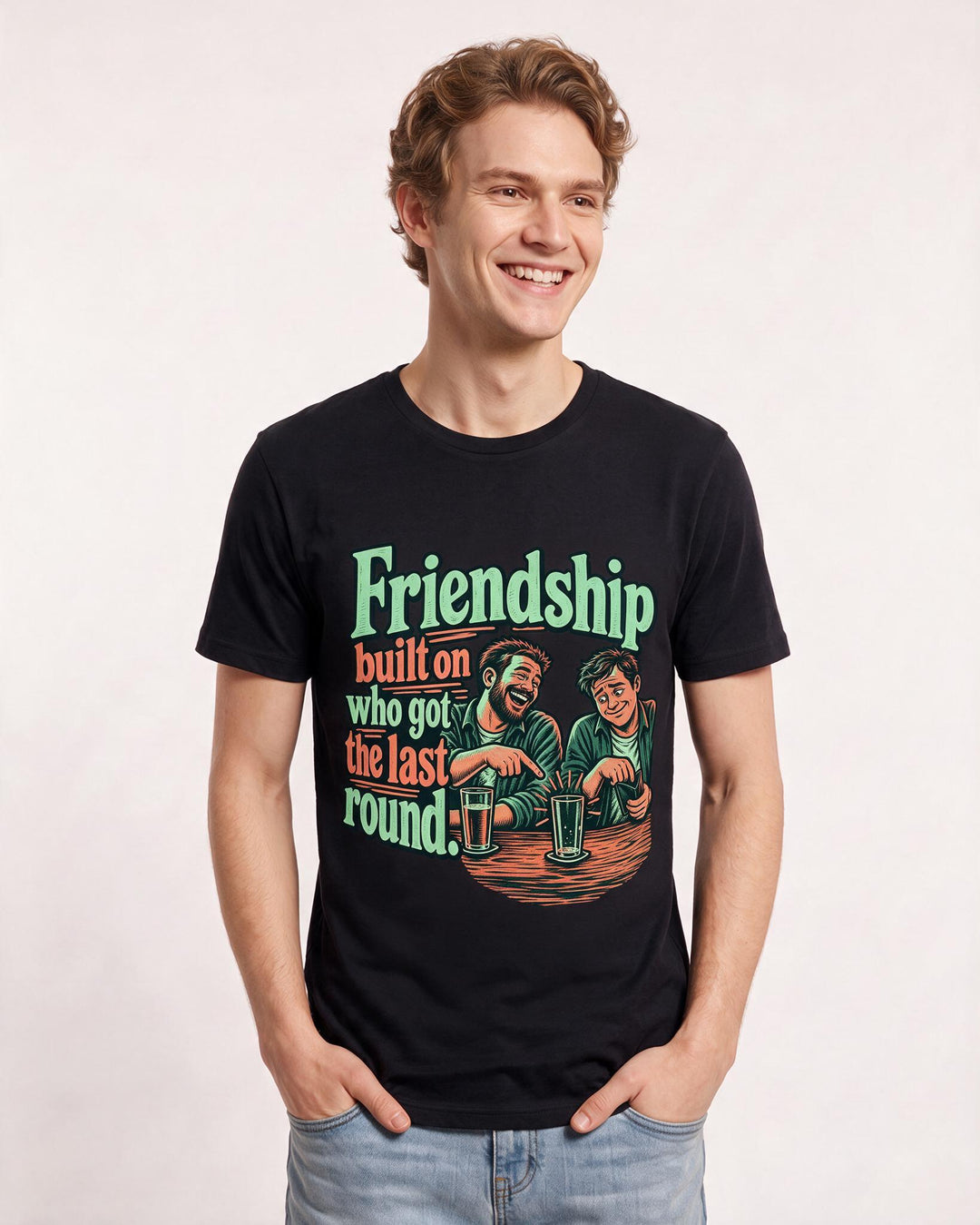 Beer Black T-Shirt for Men – Everyday Expression Graphic Tee product image 1
