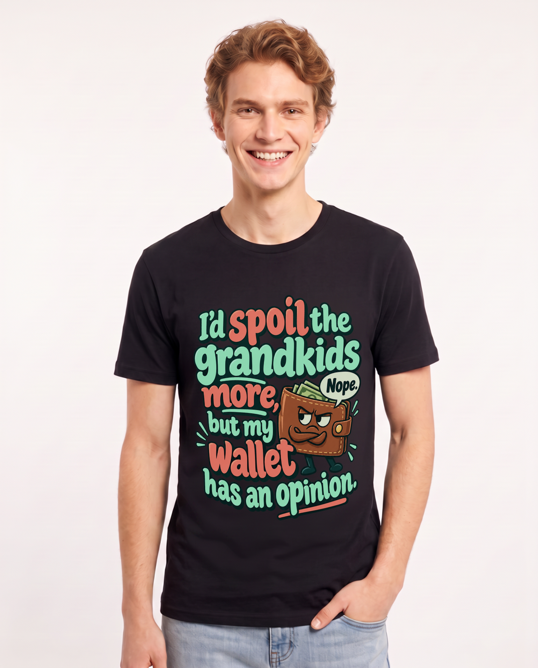 Grandparent Black T-Shirt for Men – Everyday Expression Graphic Tee product image 3