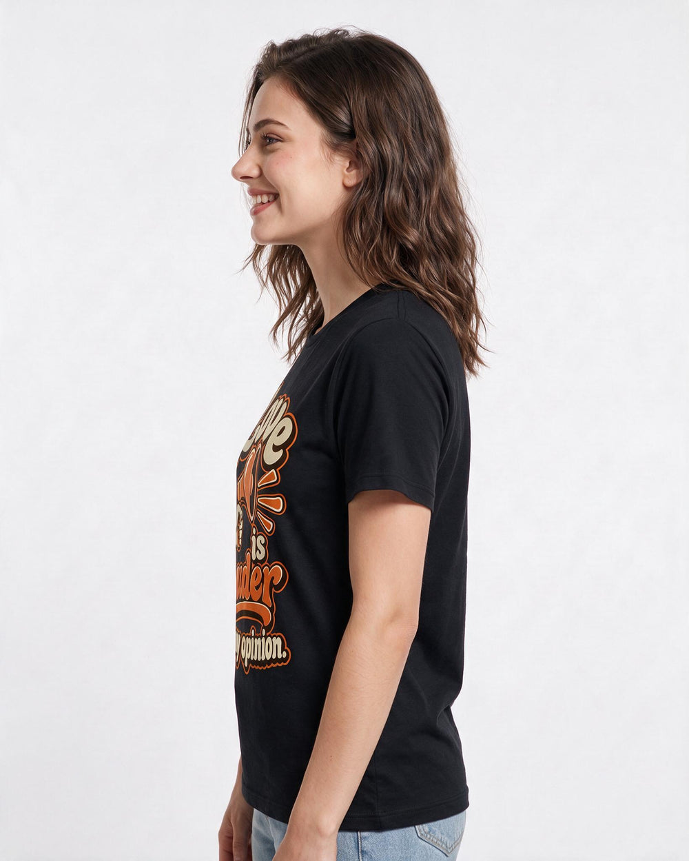 Pride Black T-Shirt for Women – Everyday Expression Graphic Tee product image 2
