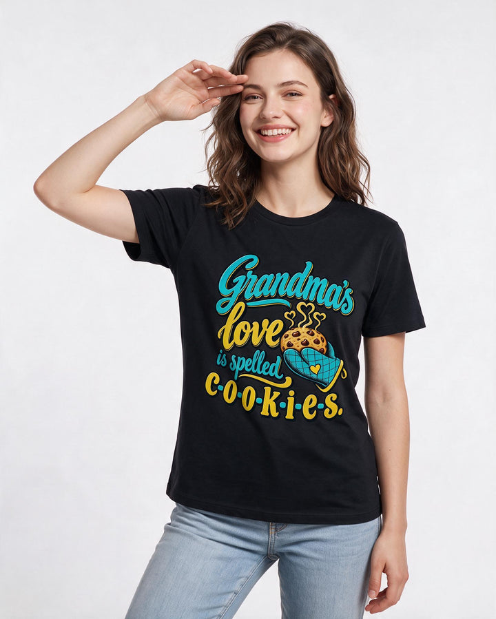 Grandparent Black T-Shirt for Women – Everyday Expression Graphic Tee product image 1