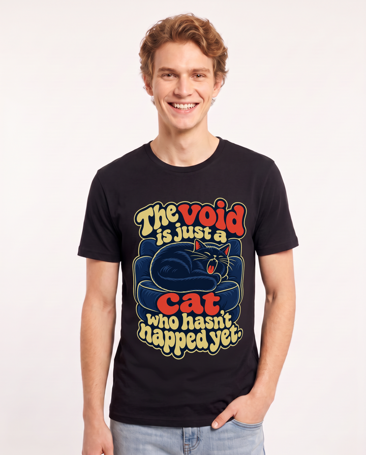 Cat Lover Black T-Shirt for Men – Everyday Expression Graphic Tee product image 3