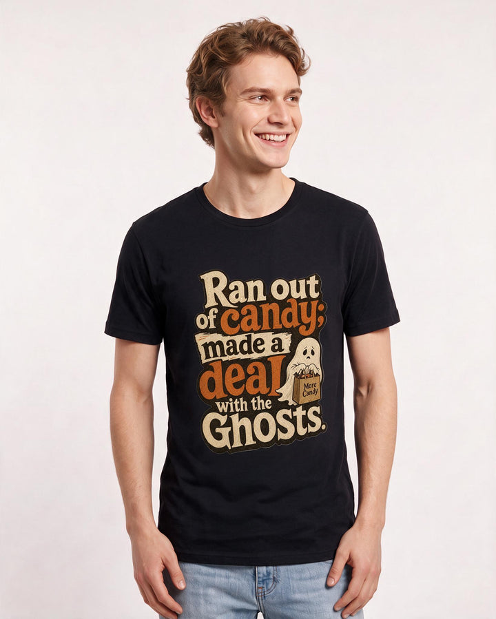 Halloween Black T-Shirt for Men – Halloween Theme Graphic Tee product image 1
