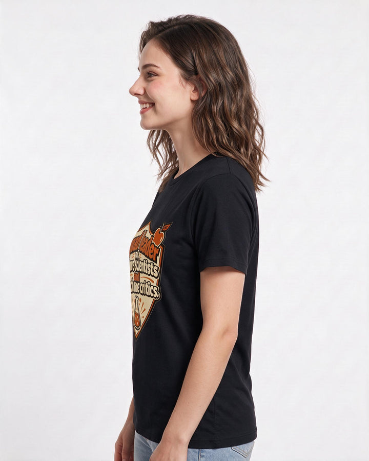 Teacher Gift Women's Black T-Shirt - Squad leader of future scientists product image 2