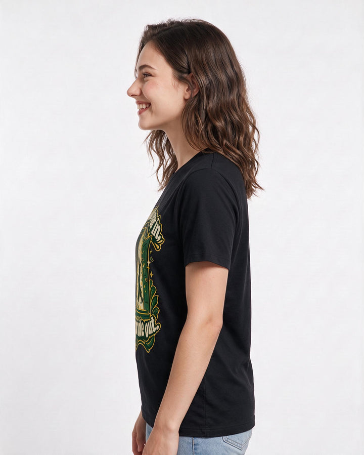 Pride Black T-Shirt for Women – Everyday Expression Graphic Tee product image 2