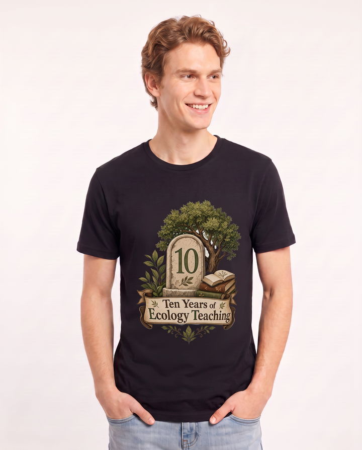 Ten Years of Ecology Teaching Men's Black T-Shirt product image 1