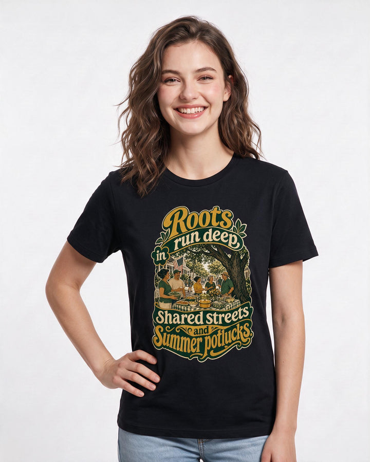 Patriotic Black T-Shirt for Women – Everyday Expression Graphic Tee product image 1