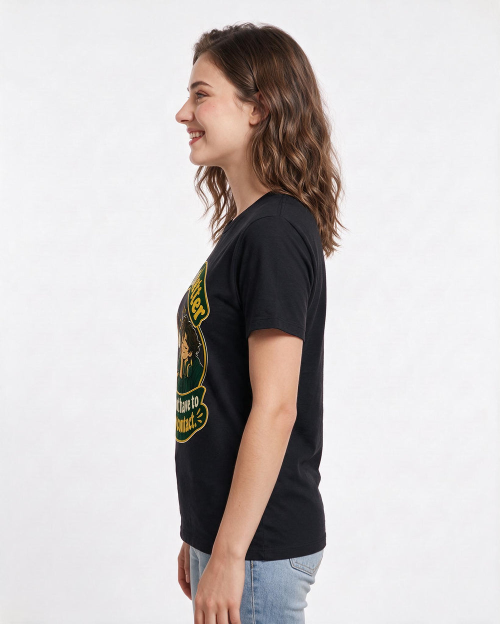 Neurodiversity Black T-Shirt for Women – Everyday Expression Graphic Tee product image 2