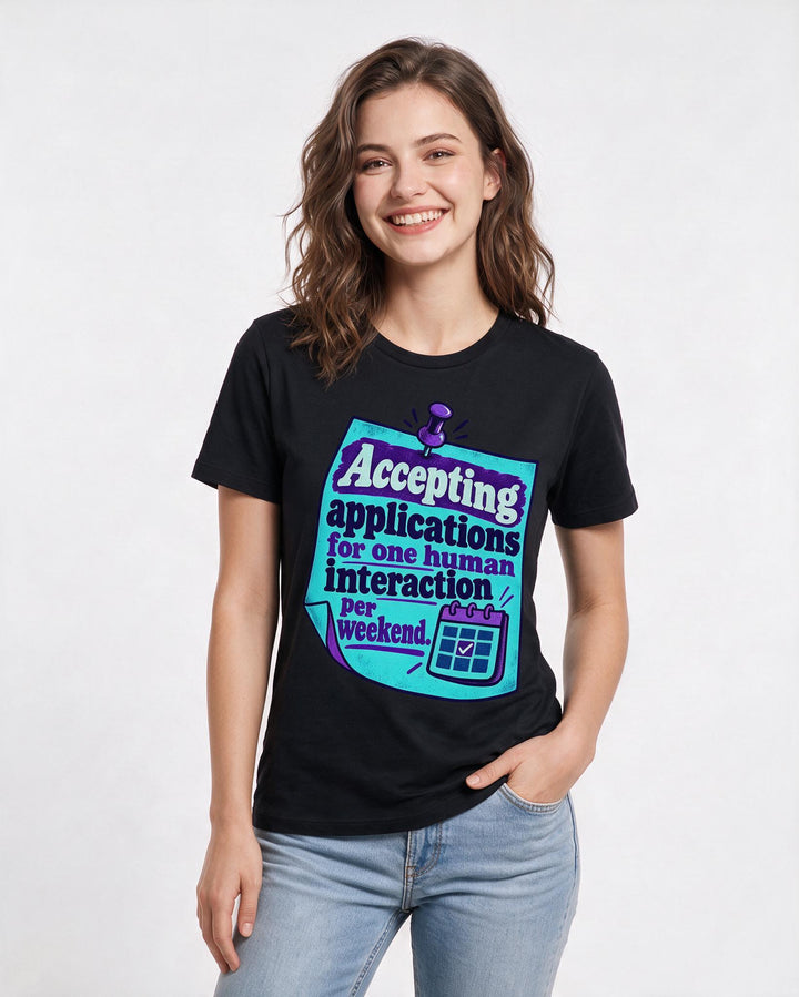 Meme Black T-Shirt for Women – Everyday Expression Graphic Tee product image 1