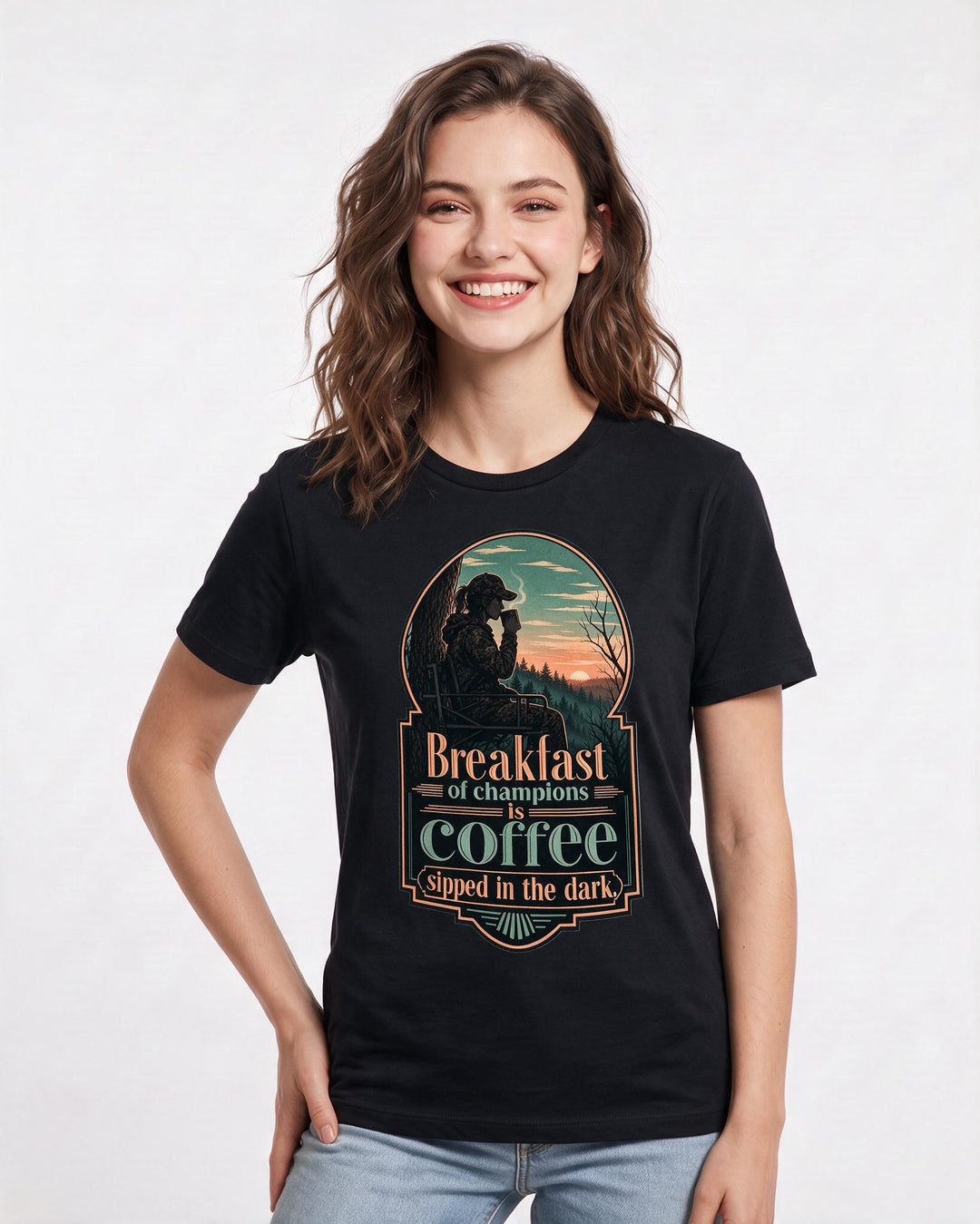 Hunting Black T-Shirt for Women – Everyday Expression Graphic Tee product image 3