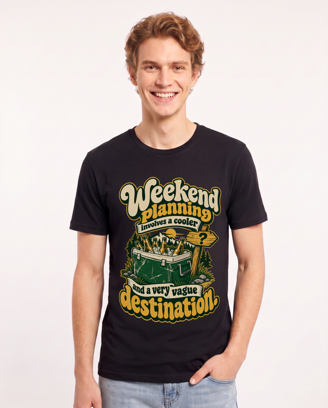 Beer Black T-Shirt for Men – Everyday Expression Graphic Tee product image 3