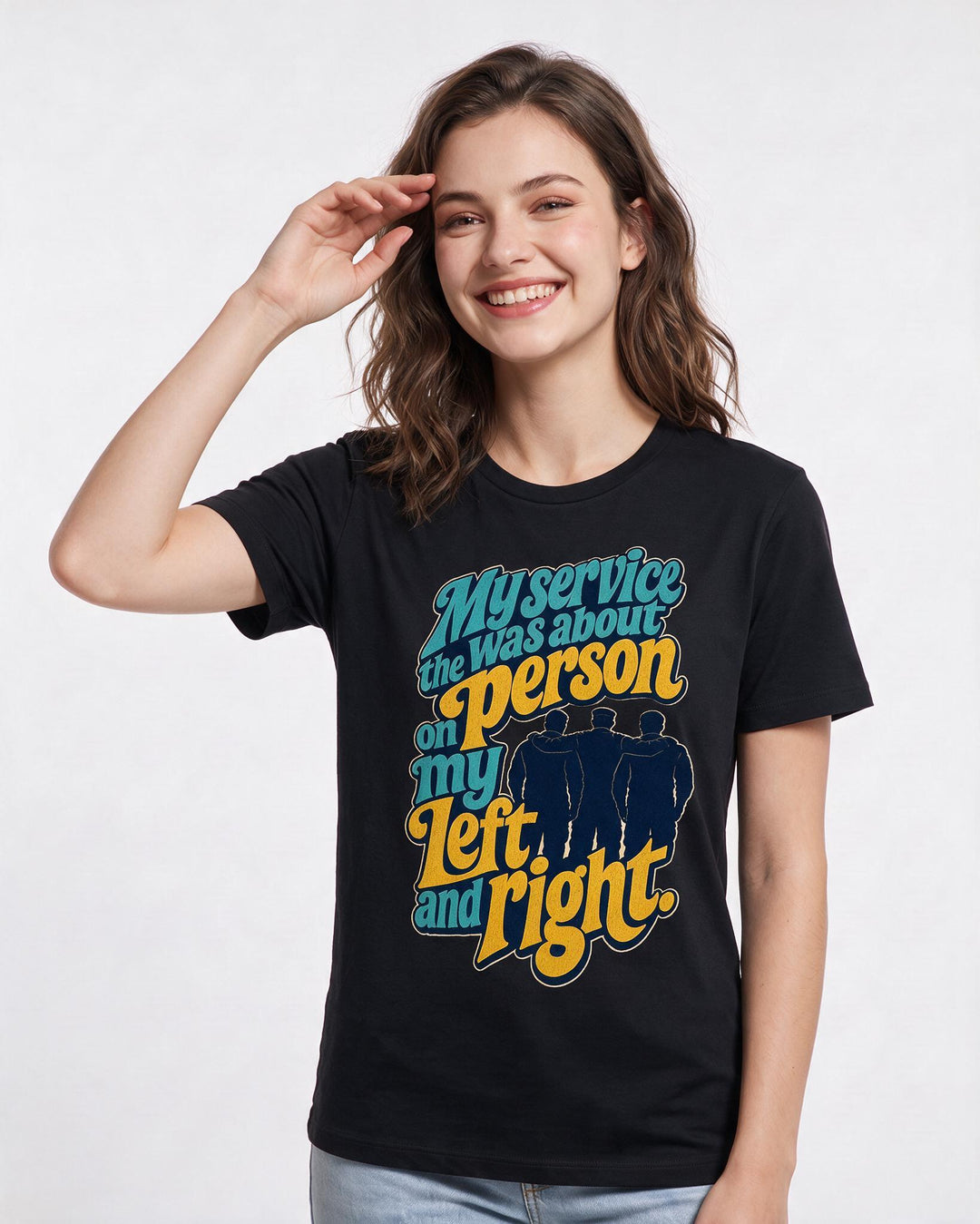 Veteran Black T-Shirt for Women – Everyday Expression Graphic Tee product image 1