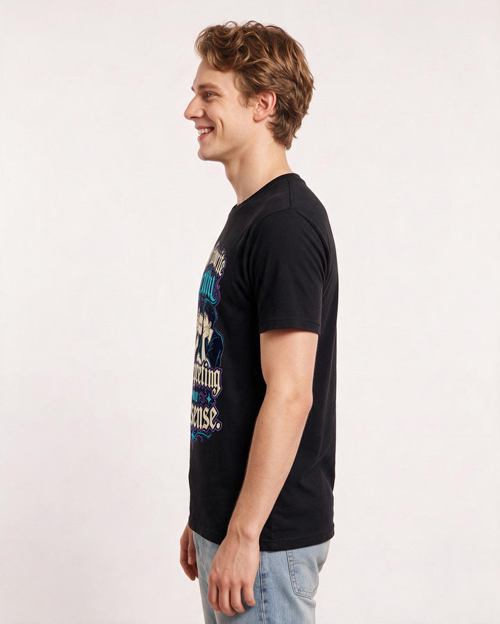 Funny Couples Men's Black T-Shirt – My favorite hobby is interpreting your nonsense. product image 2