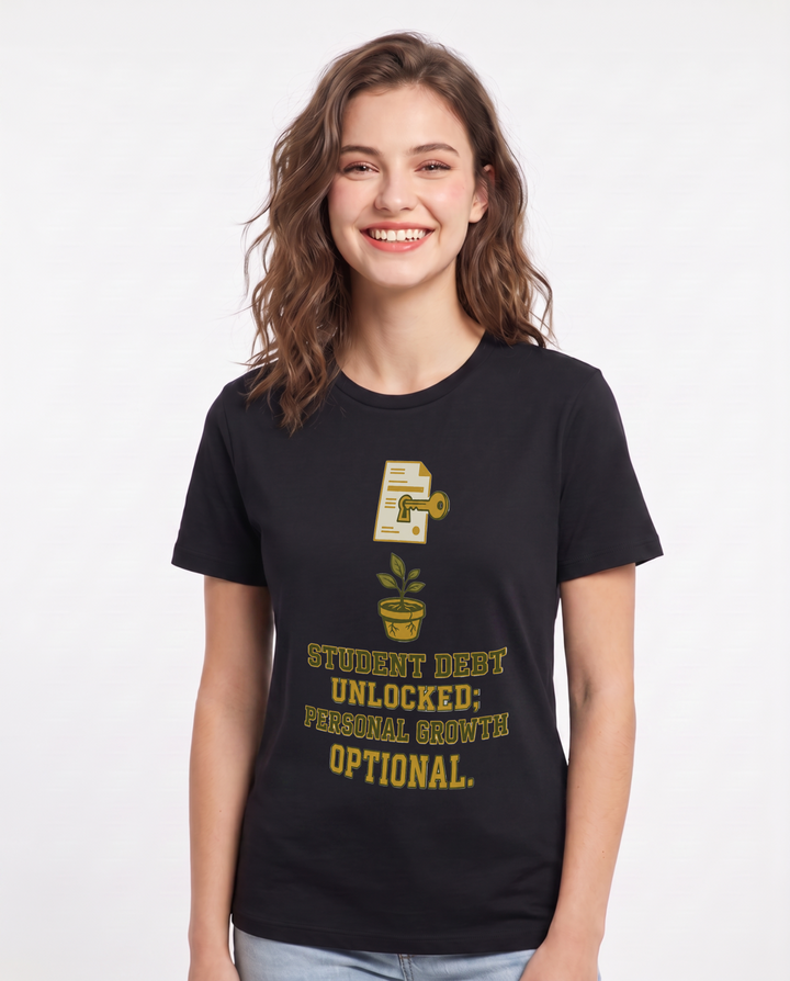 Graduation Black T-Shirt for Women – Everyday Expression Graphic Tee product image 3
