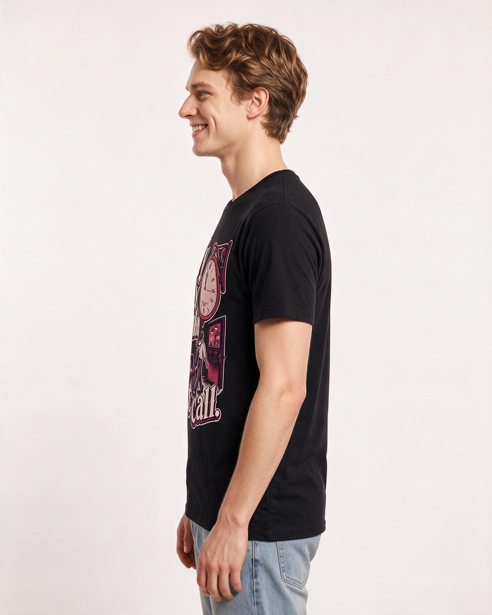 Funny Beer Men's Black T-Shirt – My only deadline is last call. product image 2