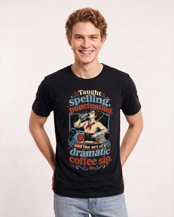 Teacher Black T-Shirt for Men – Everyday Expression Graphic Tee product image 1