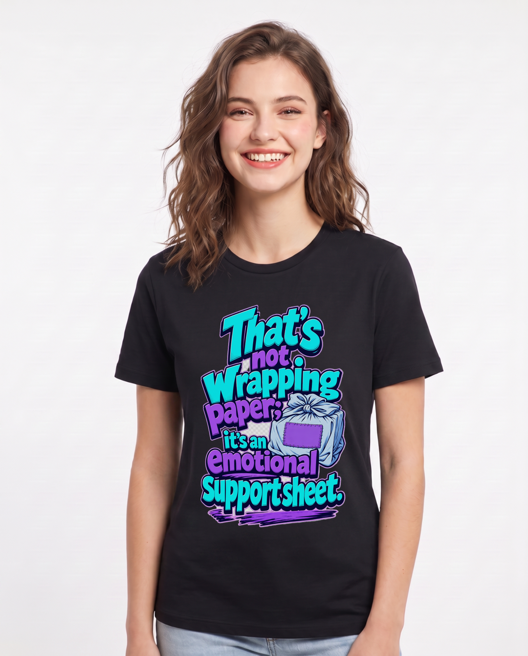 Christmas Black T-Shirt for Women – Holiday Theme Graphic Tee product image 3