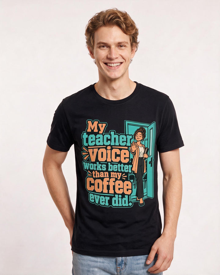 Teacher Black T-Shirt for Men – Everyday Expression Graphic Tee product image 1