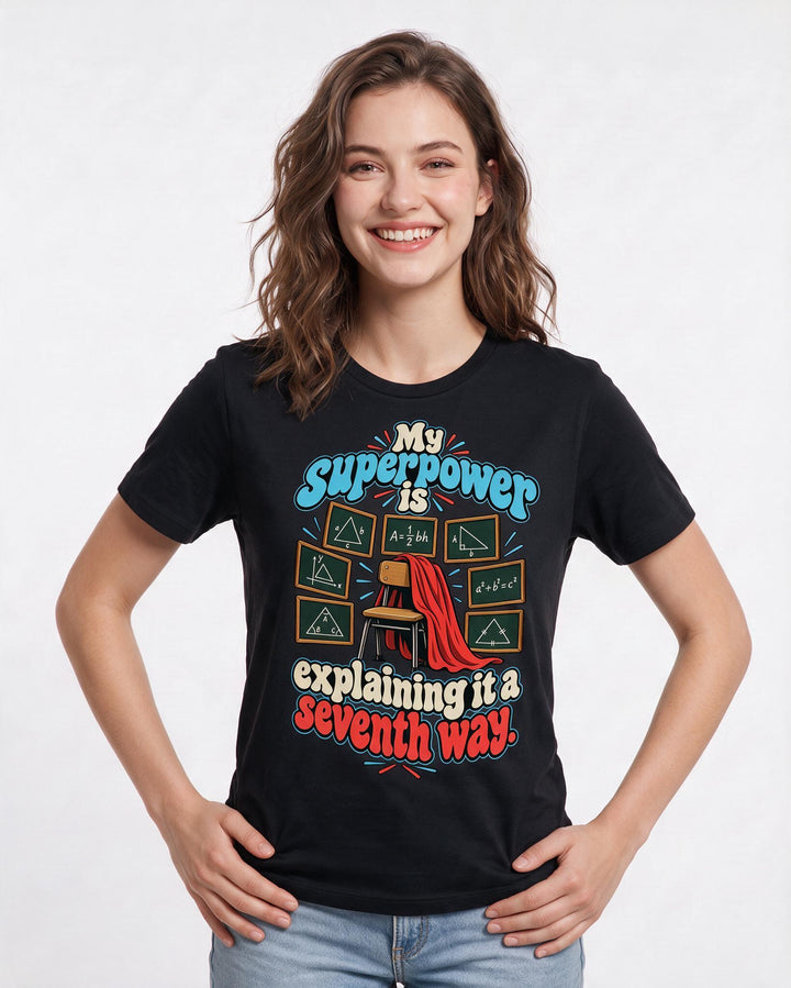 Teacher Black T-Shirt for Women – Everyday Expression Graphic Tee product image 1