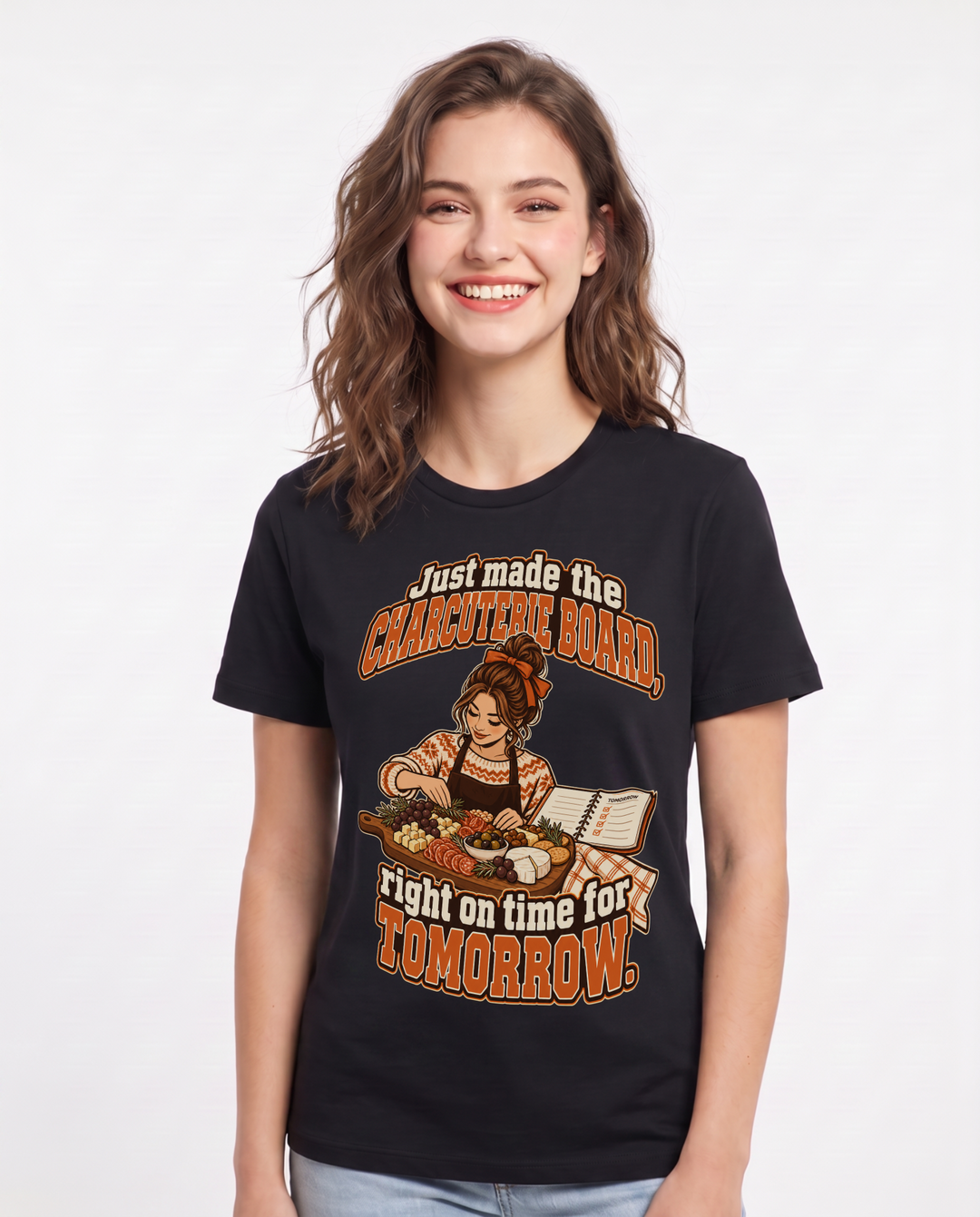 Christmas Black T-Shirt for Women – Holiday Theme Graphic Tee product image 3
