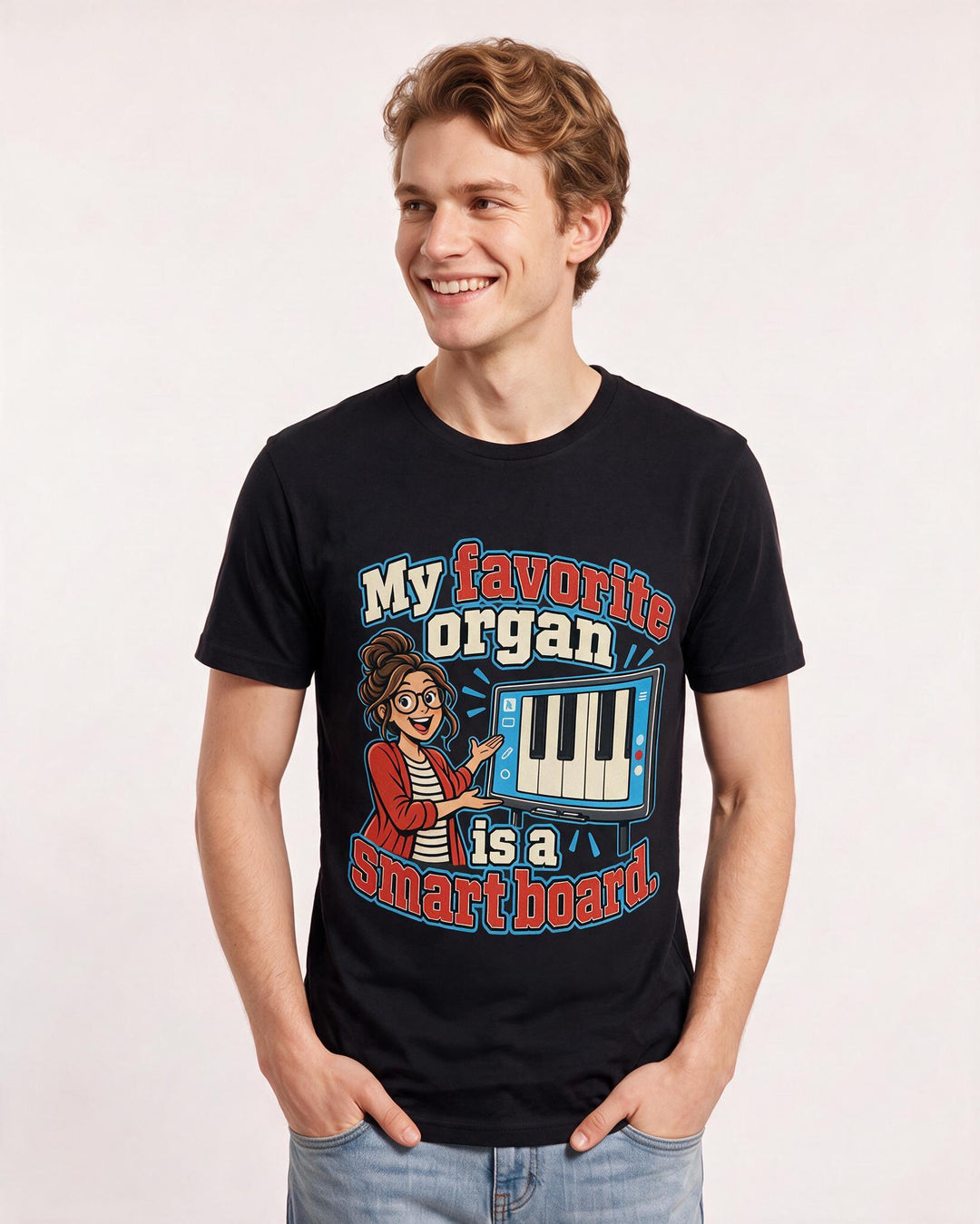 Teacher Black T-Shirt for Men – Everyday Expression Graphic Tee product image 1