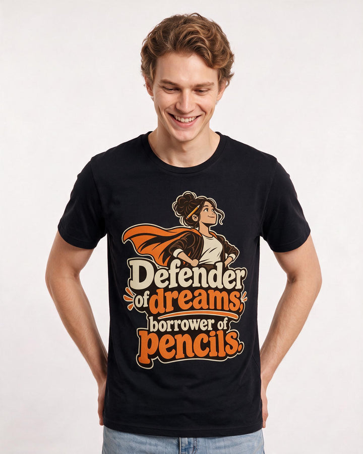 Teacher Black T-Shirt for Men – Everyday Expression Graphic Tee product image 1
