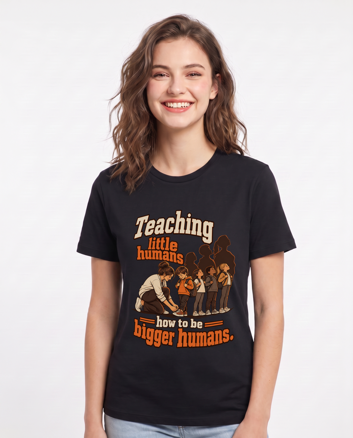 Teacher Black T-Shirt for Women – Everyday Expression Graphic Tee product image 3