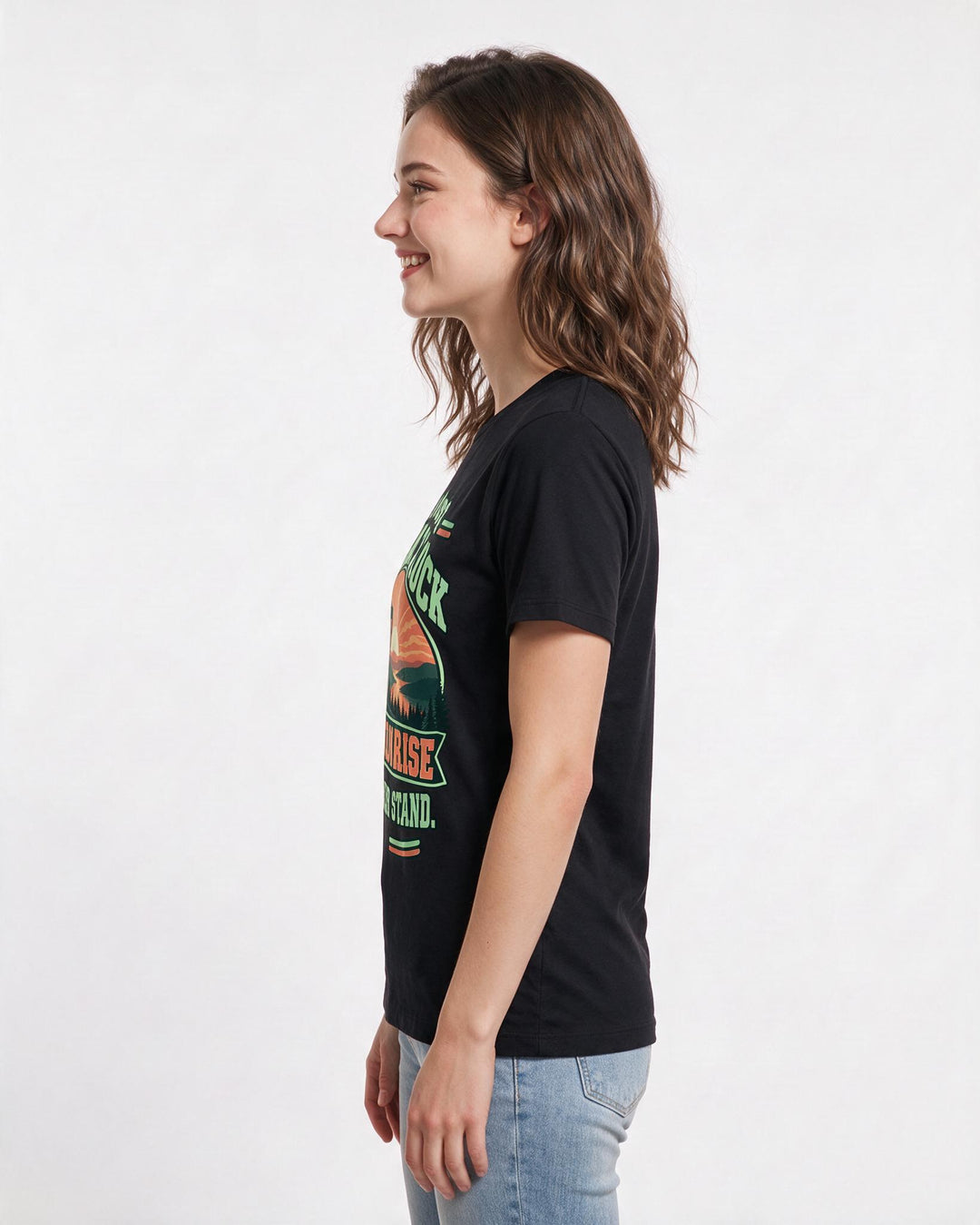 Hunting Black T-Shirt for Women – Everyday Expression Graphic Tee product image 2