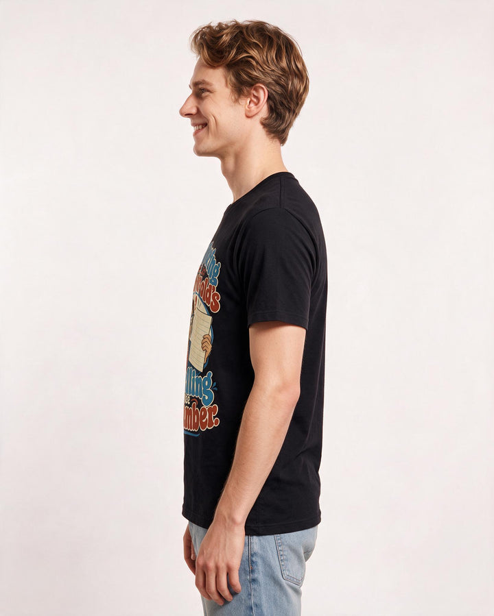 Teacher Black T-Shirt for Men – Everyday Expression Graphic Tee product image 2