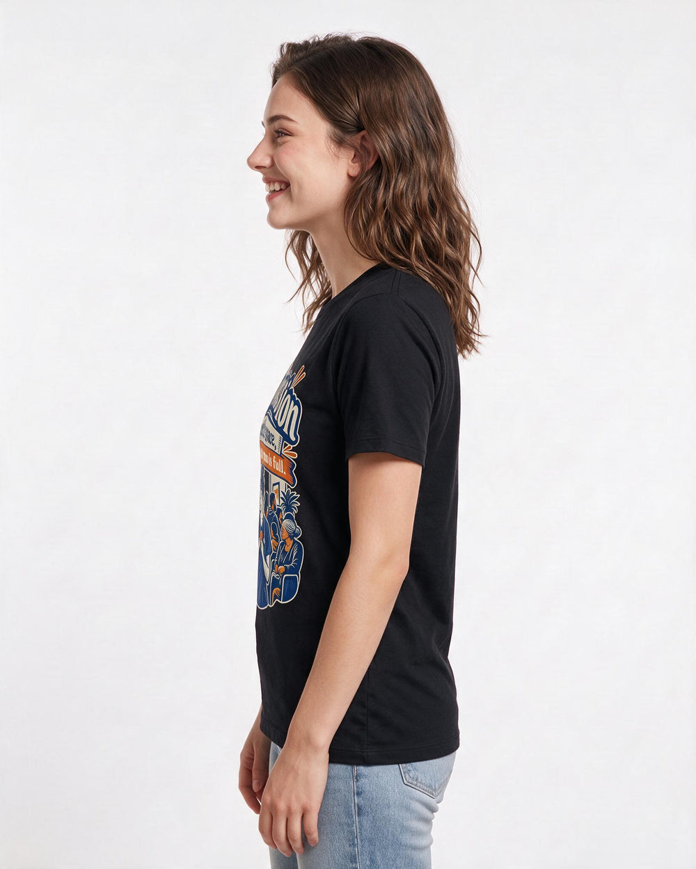 Nurse Black T-Shirt for Women – Nursing Life Graphic Tee product image 2